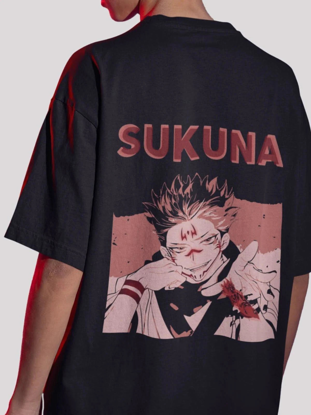 Sukuna Anime Unisex Oversize T-Shirt-Black